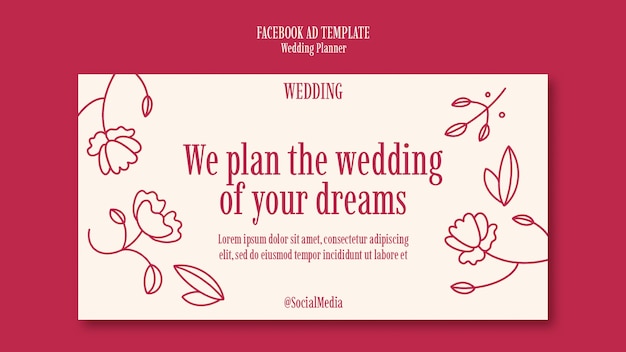 PSD wedding planner facebook template