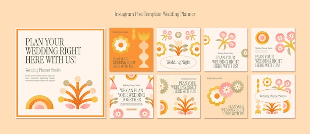 PSD wedding planner  instagram posts