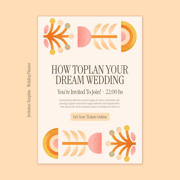 PSD wedding planner invitation template