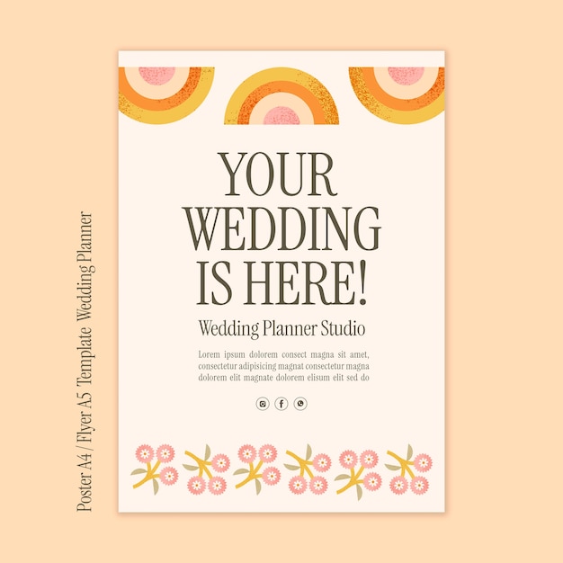 PSD wedding planner poster sjabloon