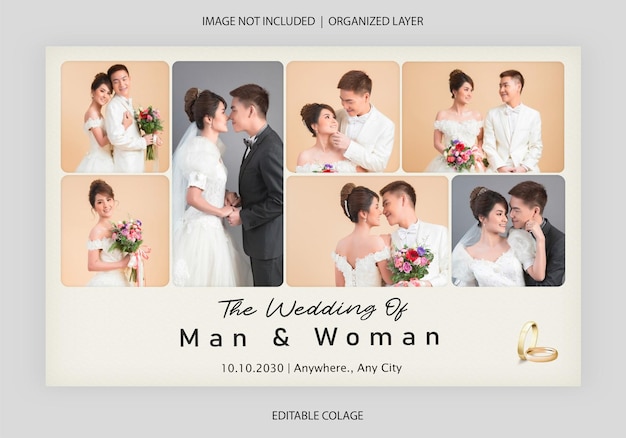 PSD wedding post and book template