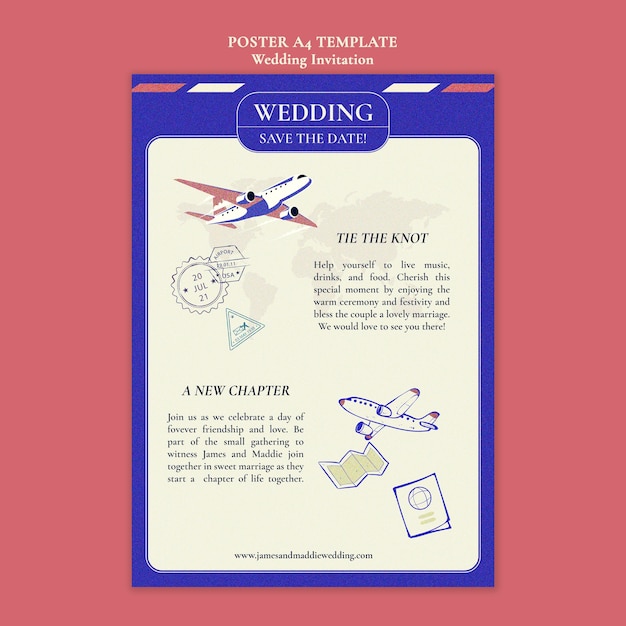 Wedding poster template