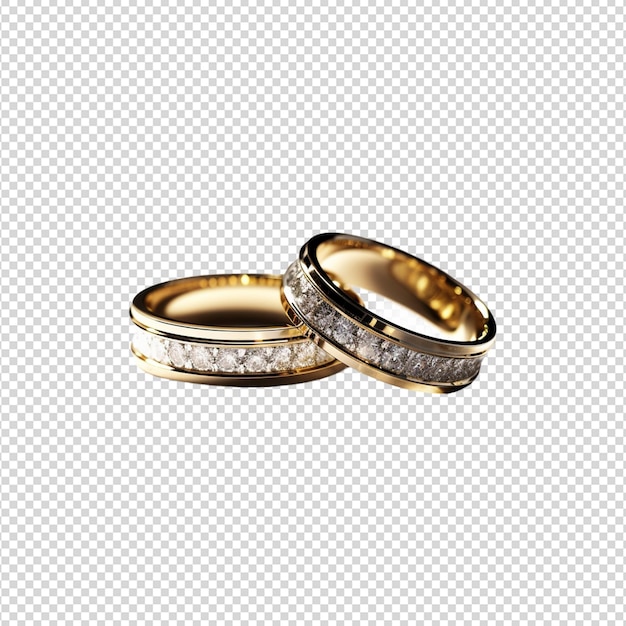 PSD anello di nozze isolato su sfondo bianco