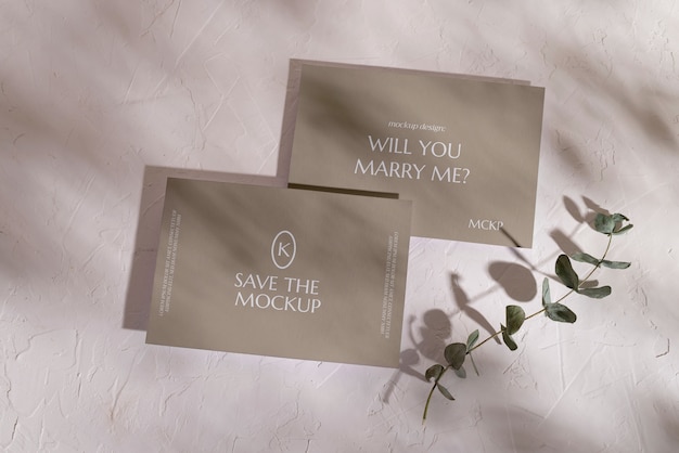 Wedding set mockup design