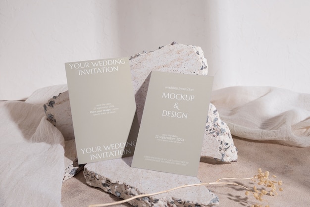 PSD wedding set mockup design