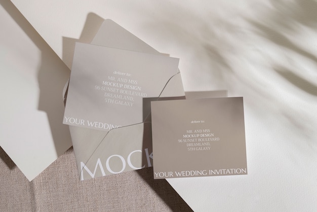 PSD wedding set mockup design