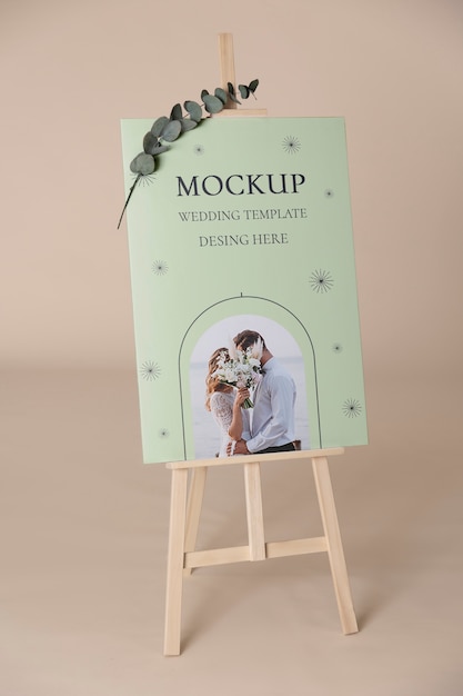 Design del mockup del segno di matrimonio