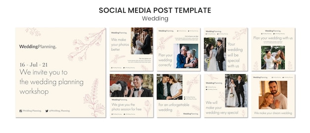 PSD wedding social media post