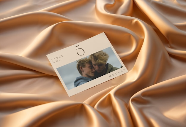 wedding table card mockup design