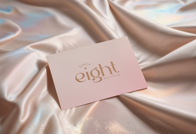 wedding table card mockup design