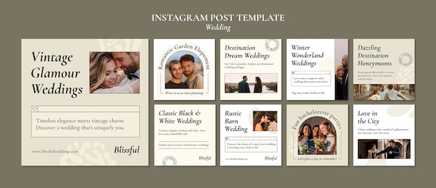 PSD wedding template design