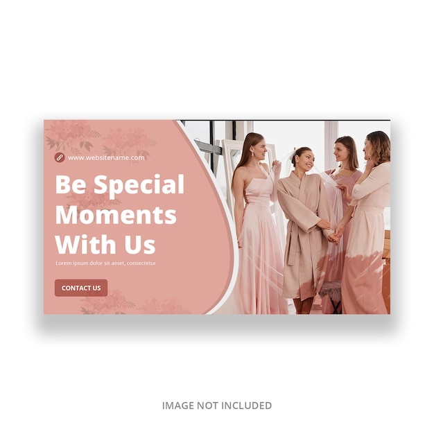 Weddingplanner youtube thumbnail en webbannersjabloon