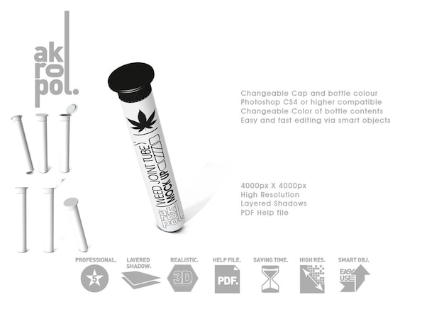 PSD weed bottle mock up