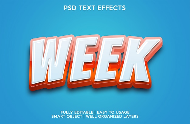 Week text effect