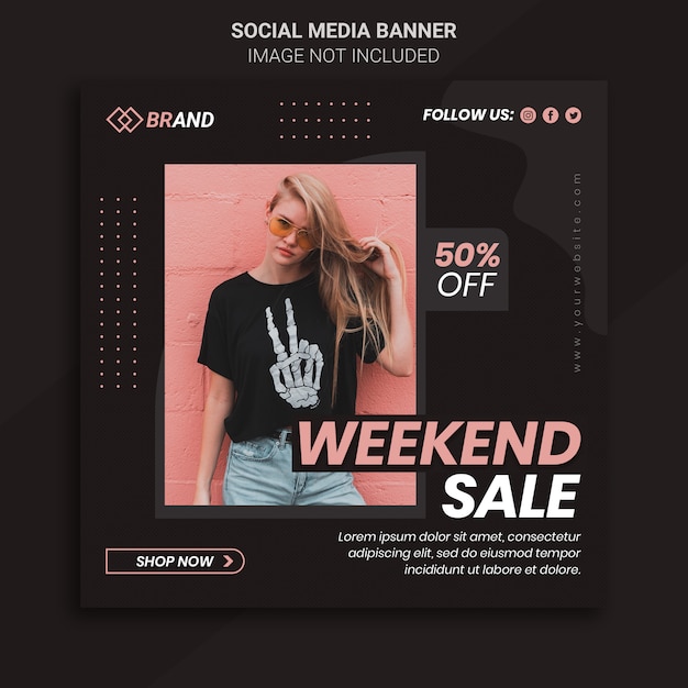 Weekend Fashion sale banner