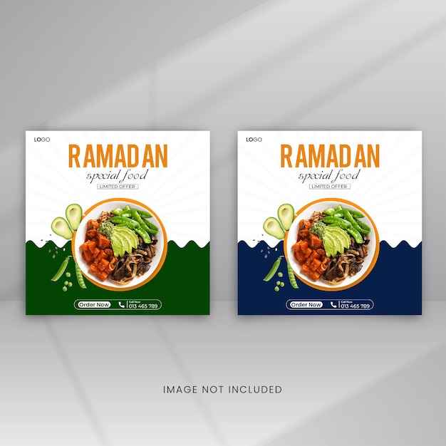 Weekend offer ramadan delicious food banner template