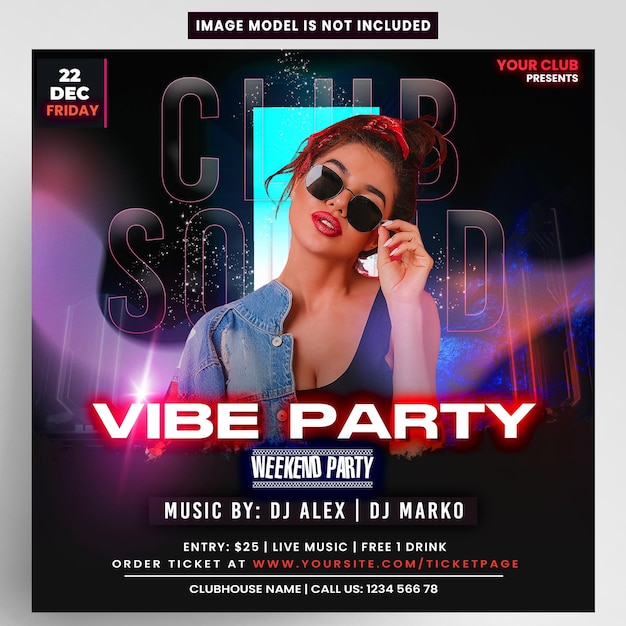 Weekend Party Instagram Flyer Template