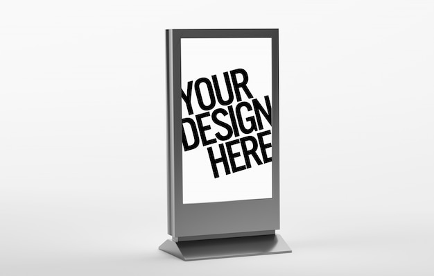 PSD weergave van een advertentie stand mockup