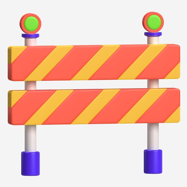 Wegversperring 3d pictogram