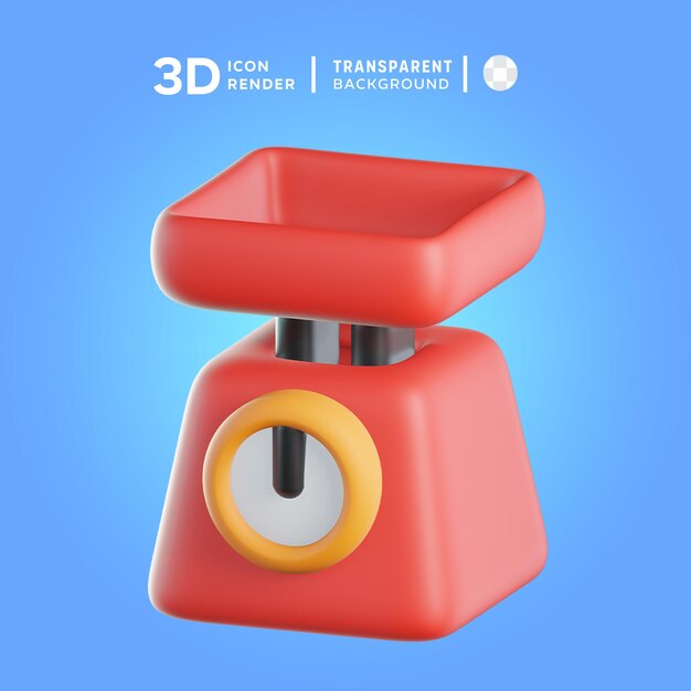 PSD weight 3d illustration rendering