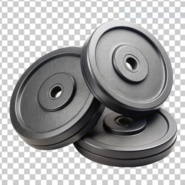 PSD weight plates on transparent background