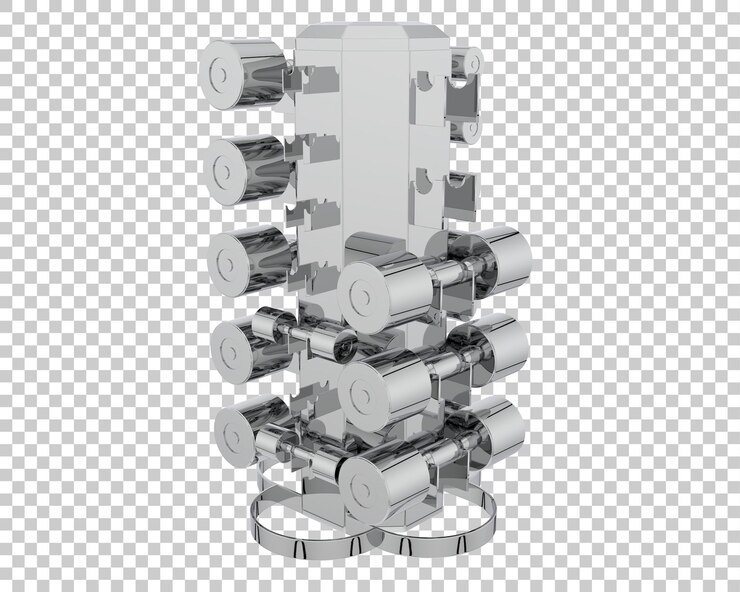 PSD weight rack on transparent background 3d rendering illustration
