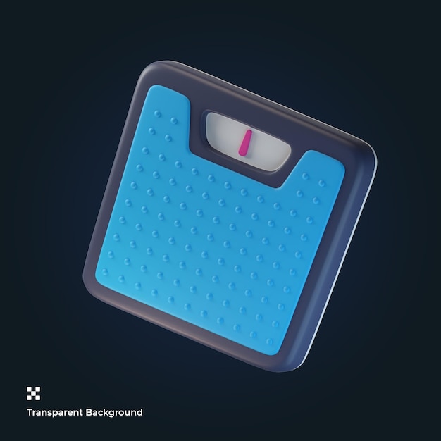 Weight scale 3d icon illustration