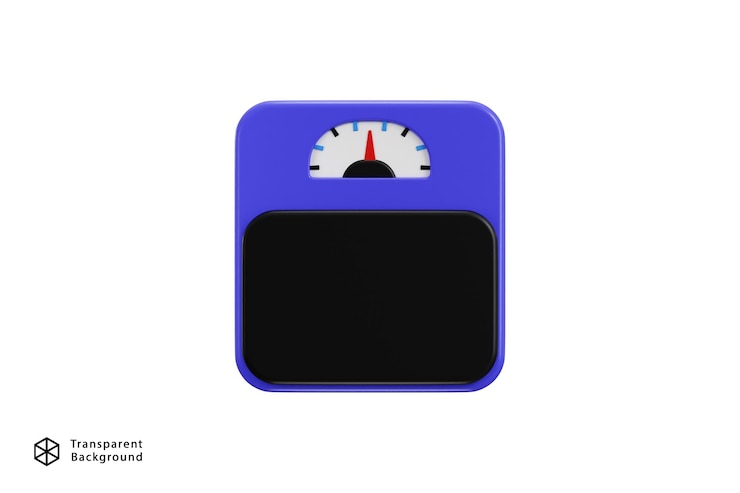 PSD weight scale icon 3d render concept of balance scale fitness icon vector illustration