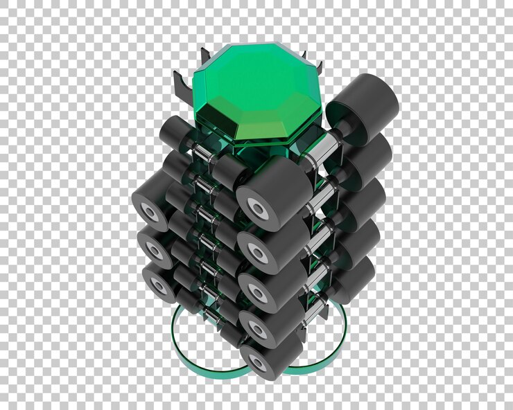 PSD weight tree with dumbbells on transparent background 3d rendering illustration