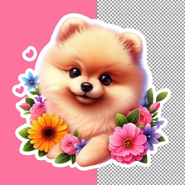 PSD wektorowy obraz joyful puppy cartoon png