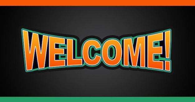 PSD welcome banner, modern photoshop text effect psd, welcome banner clipart, welcome sign