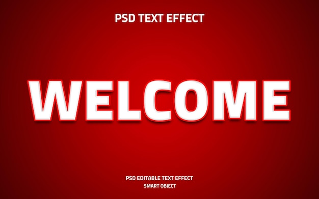 Welcome editable text effect style