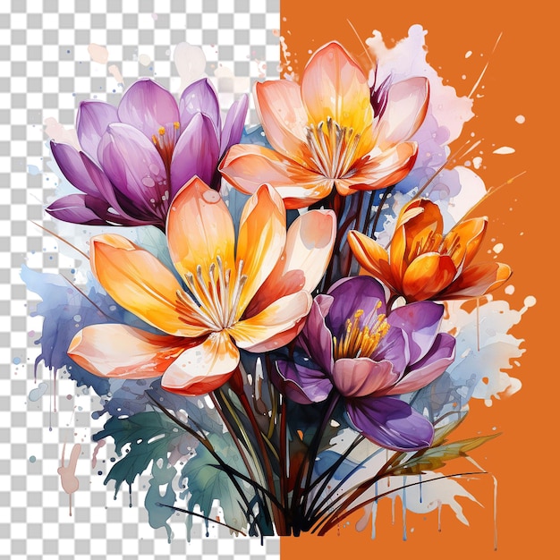 PSD welcome spring png illustration