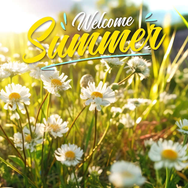 PSD welcome summer post psd