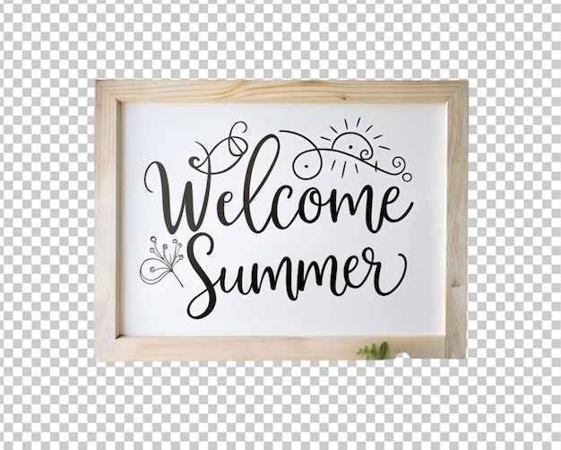 PSD welcome summer text png