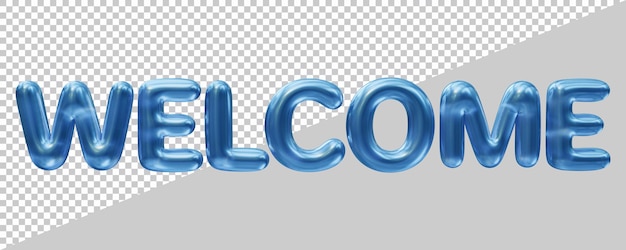 welcome text design with 3d modern effect style
