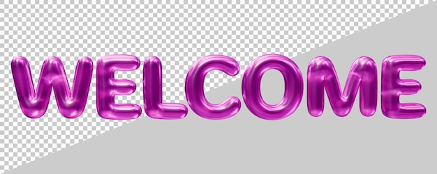 Welcome text design with 3d modern effect style