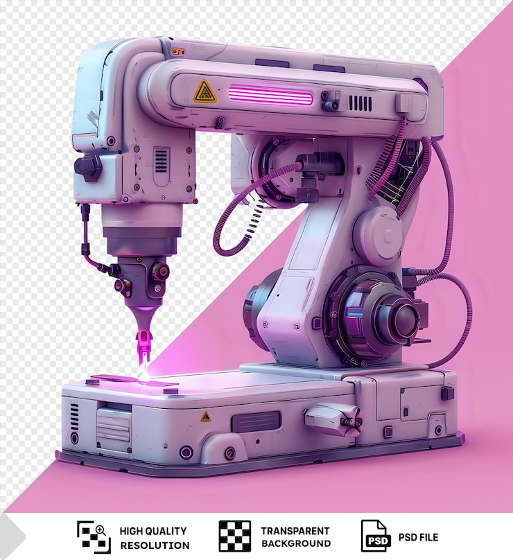 PSD welding machine connection equipment attachments on a pink background png