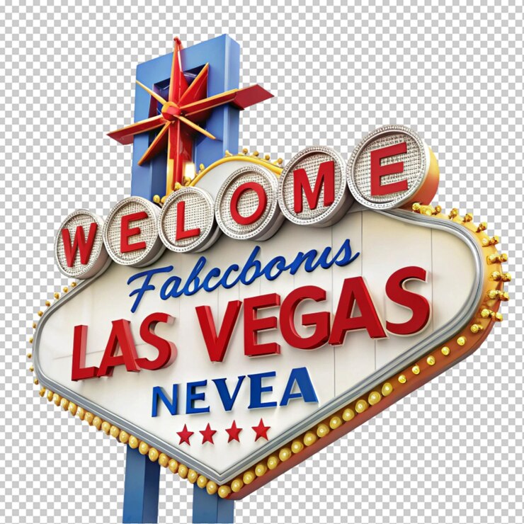 PSD welkom bij het fantastische las vegas teken.
