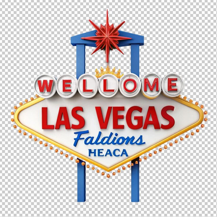 PSD welkom bij het fantastische las vegas teken.