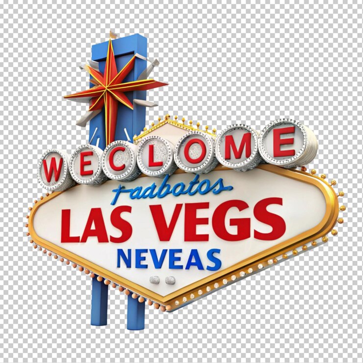 PSD welkom bij het fantastische las vegas teken.