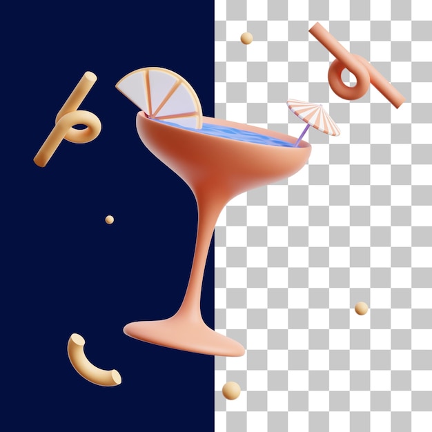 Welkomstdrankje 3d-pictogram