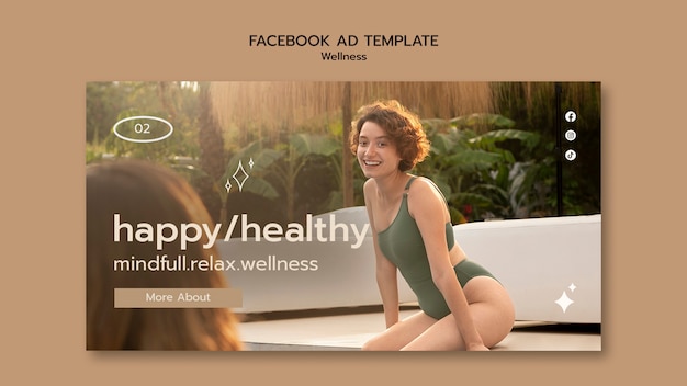 Modello facebook concetto di benessere