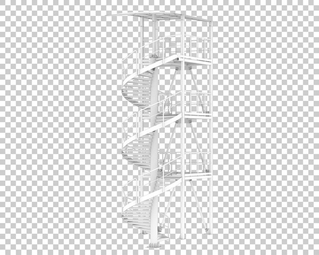 PSD wenteltrap geïsoleerd op transparante achtergrond 3d rendering illustratie