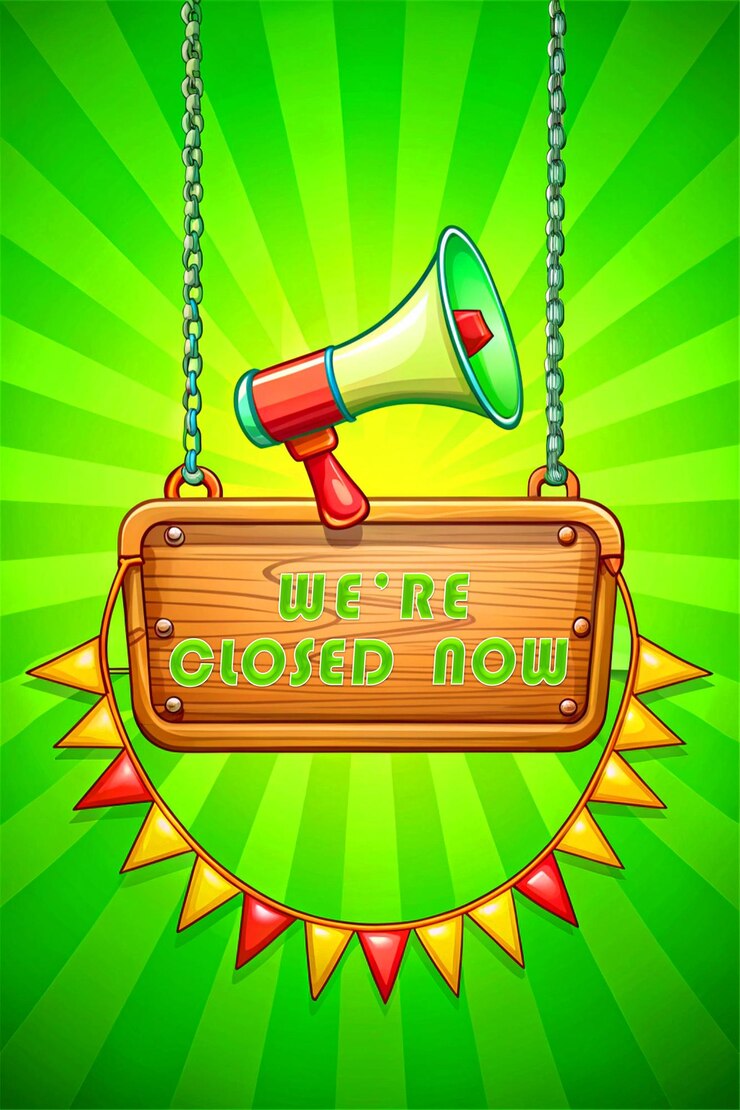 PSD were closed now signboard social media post template design