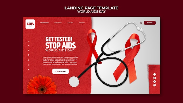Wereld Aidsdag sjabloonontwerp