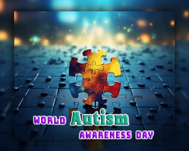 PSD wereld autisme awareness day met puzzelstukken