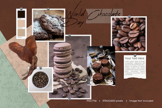 PSD wereld chocoladedag moodboard