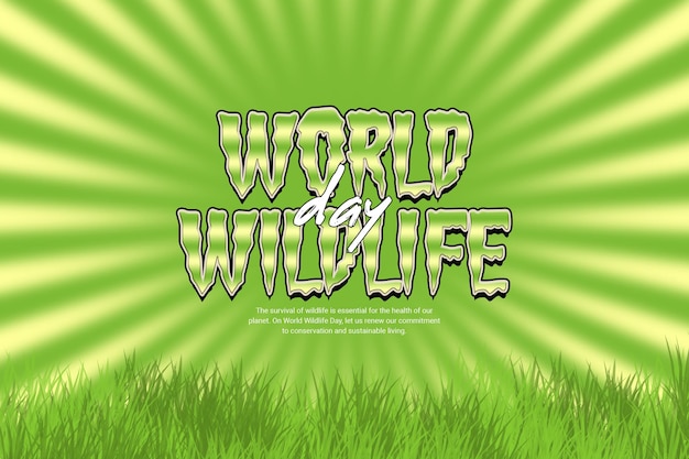 PSD wereld natuur dag dierendag sociale media post sjabloon banner