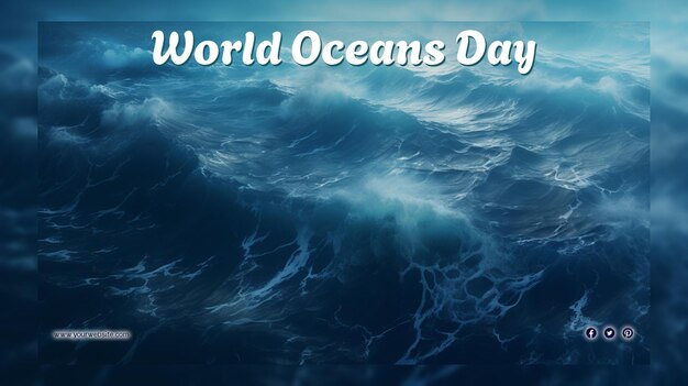 PSD wereld oceaan dag voor social media post en banner